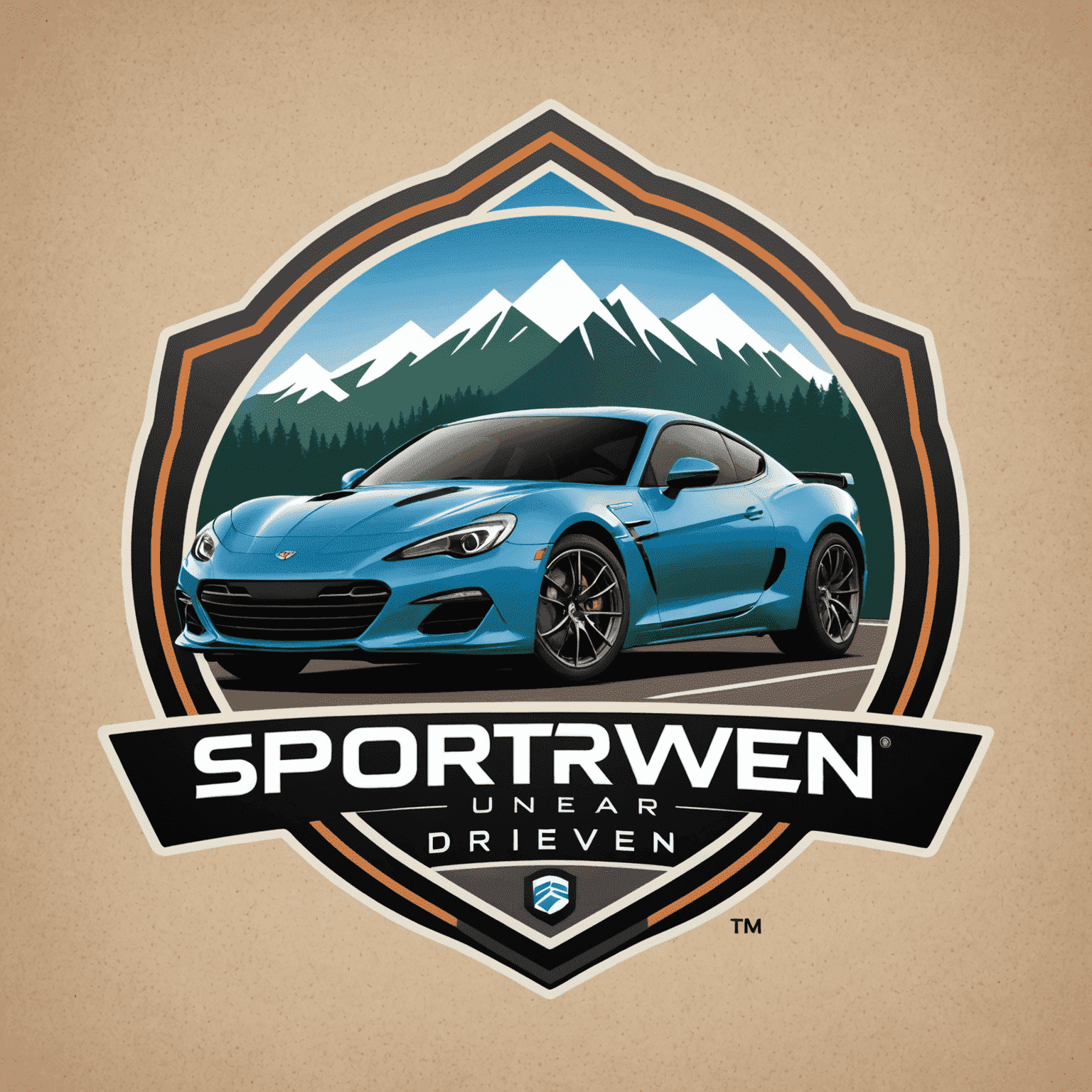 SportsDrivenSP logo featuring a stylized car and road symbol