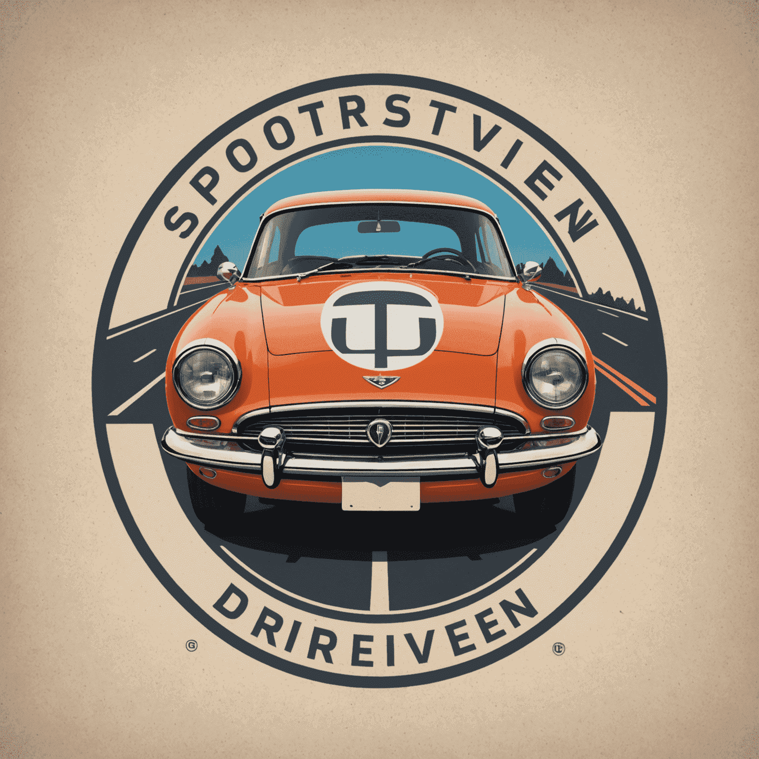 SportsDrivenSP logo featuring a stylized car and road symbol