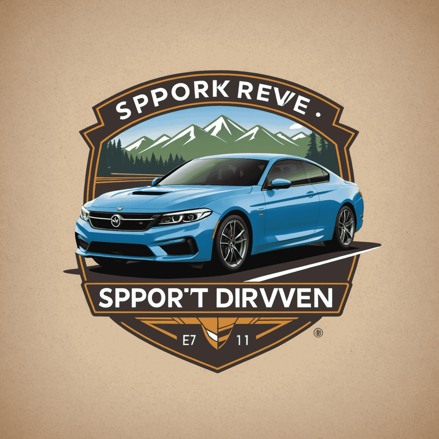 SportsDrivenSP logo featuring a stylized car and road symbol