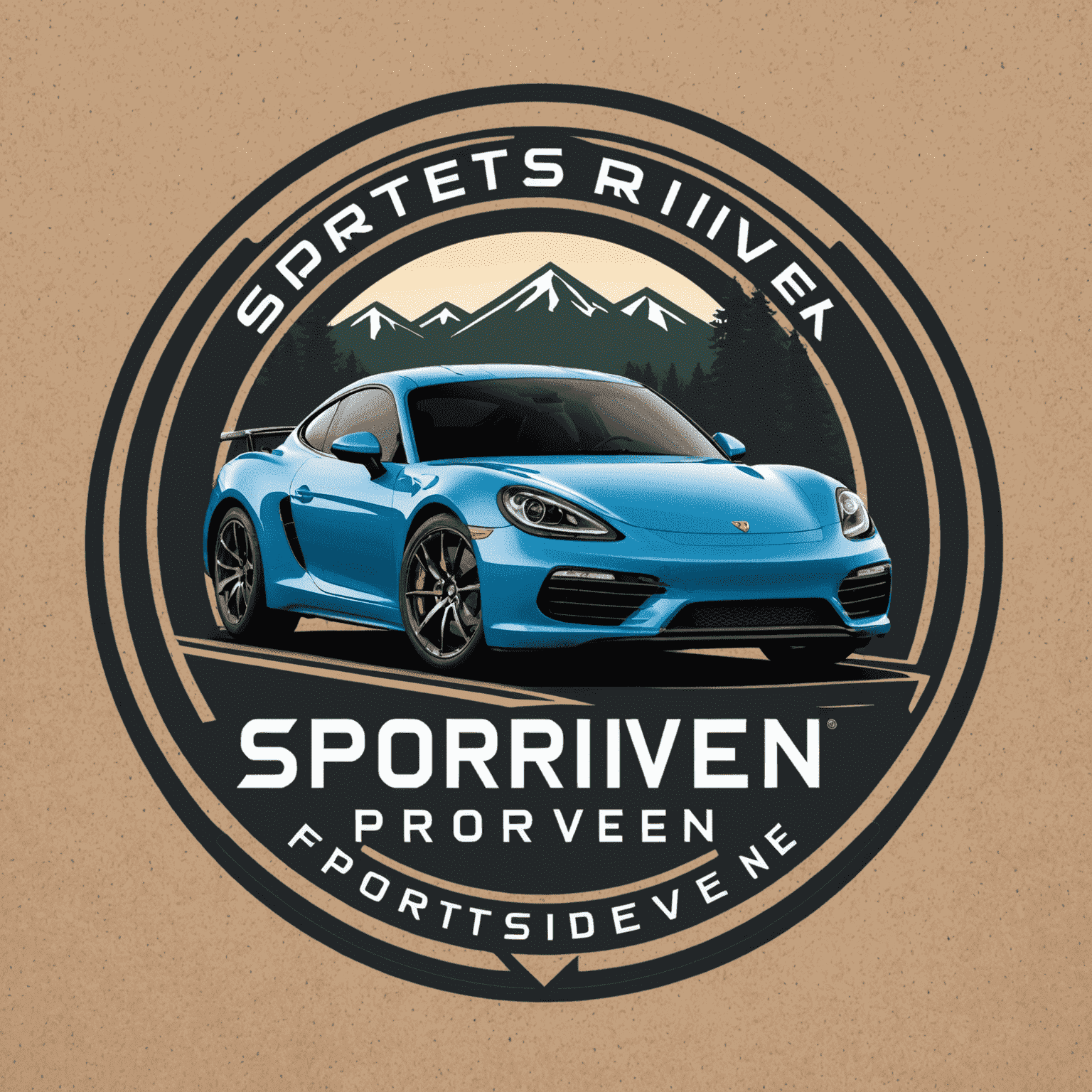 SportsDrivenSP logo featuring a stylized car and road symbol